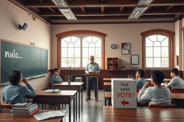 Imagen que representa el concepto de voto nulo en un proceso electoral.