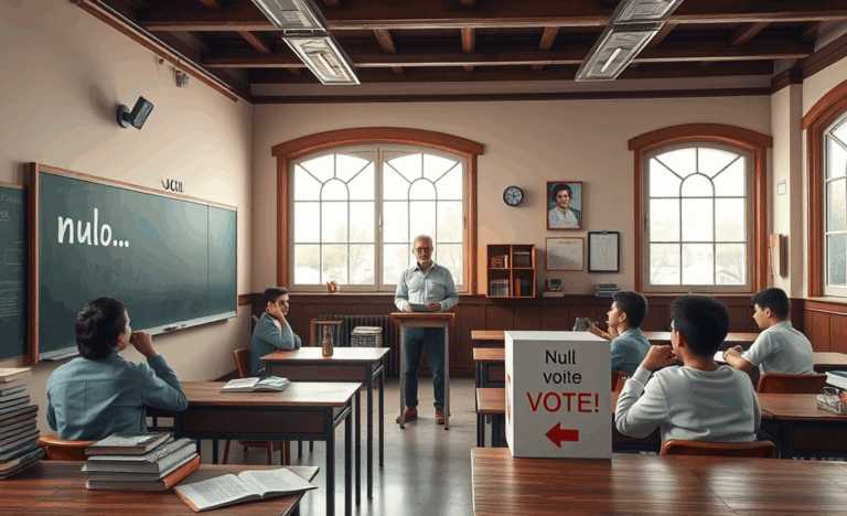 Imagen que representa el concepto de voto nulo en un proceso electoral.