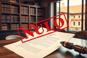 Imagen de un documento marcado como nulo, simbolizando su falta de validez legal.