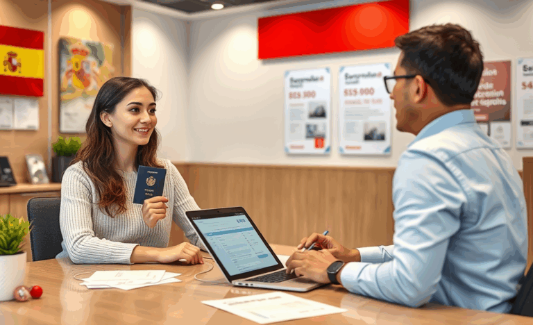 Imagen de un pasaporte utilizado para solicitar un préstamo