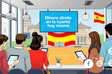Una persona usando un ordenador portátil para solicitar un préstamo online y recibir dinero inmediato.