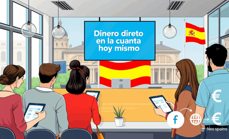 Una persona usando un ordenador portátil para solicitar un préstamo online y recibir dinero inmediato.