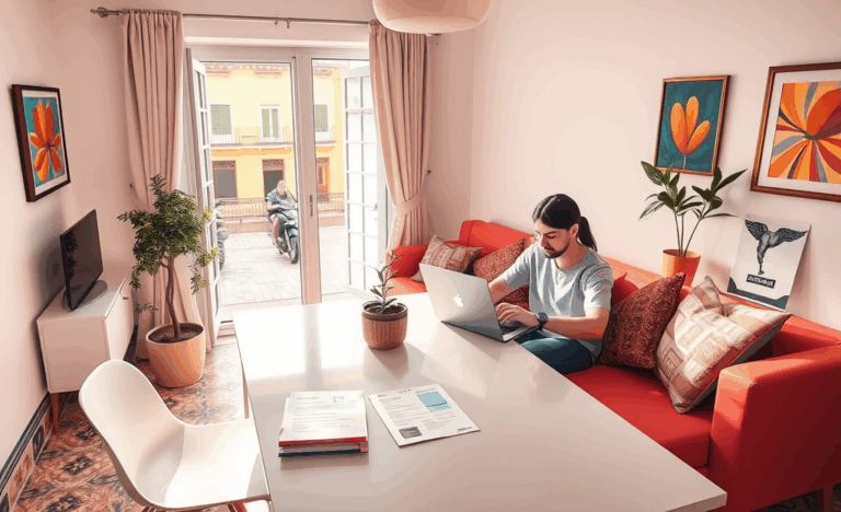 Imagen de una persona completando una solicitud de préstamo en línea