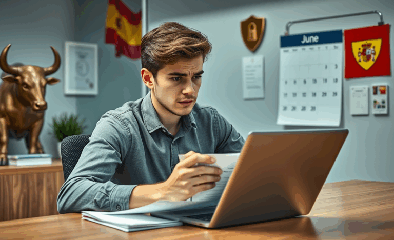 Persona revisando opciones de crédito seguro en un dispositivo.