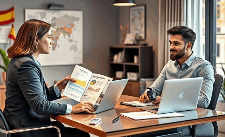 Persona revisando opciones de crédito para pagar cuentas o iniciar un negocio.