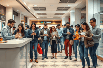 Imagen ilustrativa de dinero siendo transferido rápidamente a una cuenta bancaria