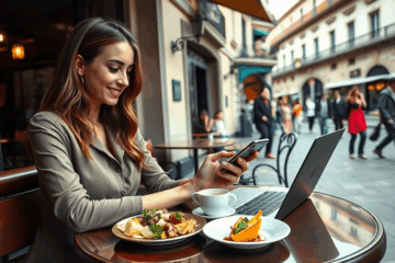 Imagen que representa la rapidez y facilidad de acceder al dinero mediante unos pocos clics en un dispositivo digital.