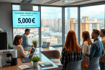 Persona recibiendo dinero en efectivo tras solicitud de préstamo inmediato