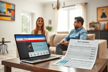 Imagen de una persona revisando sus opciones de crédito personal con Bank of America en una computadora portátil.