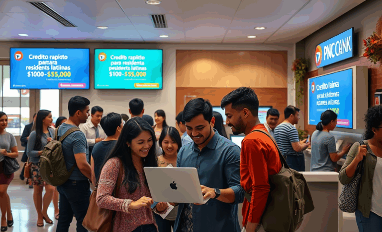 Imagen mostrando la facilidad de obtener un crédito rápido para latinos en PNC Bank.