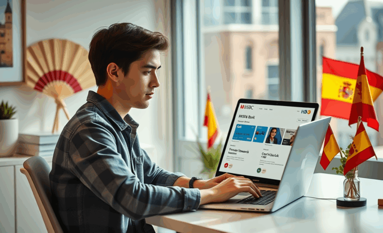 Persona solicitando crédito en línea con HSBC Bank