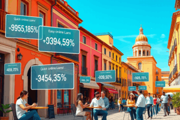 Imagen de una persona utilizando el servicio de préstamos rápidos de NetCredit en su ordenador.